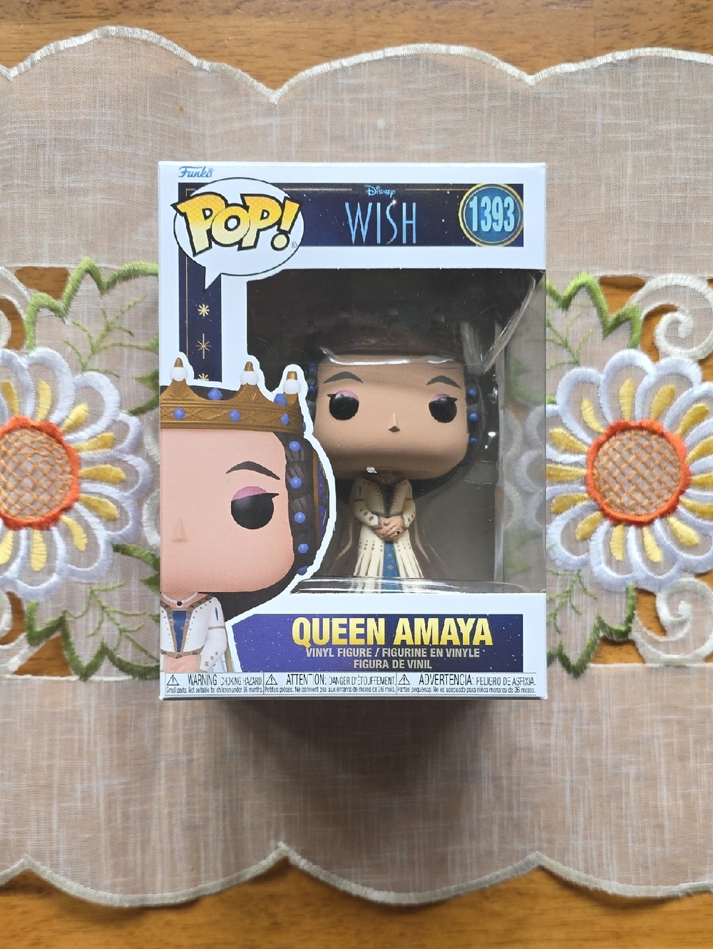 Funko POP! Disney Wish Queen Amaya - Blue, Gold & White Vinyl Figure #1393